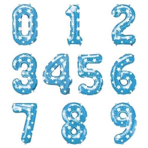 Globo de numero Azul