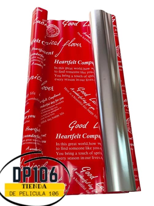 Papel Regalo Metalizado Rojo Ionizado X Pliego