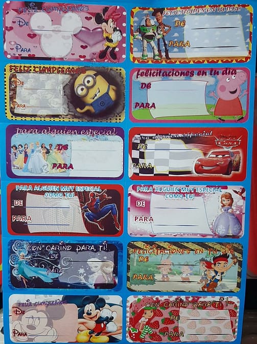 Tarjeta de para NIÑOS