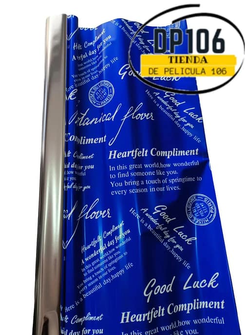 Papel Regalo Metalizado Azul Ionizado X Pliego